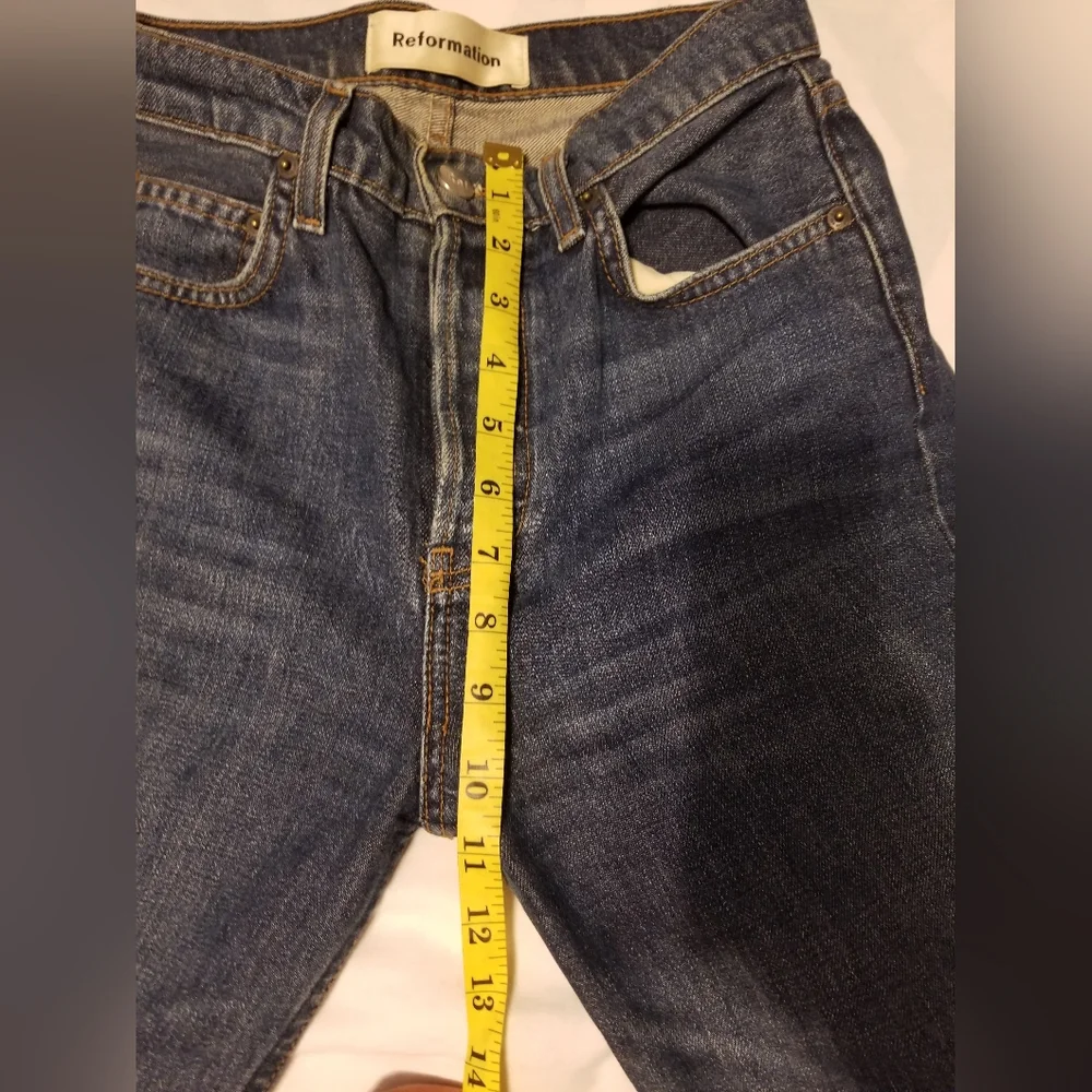 Reformation Mid crop Flare Jeans Women's Color Blue Size 25